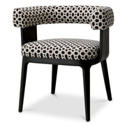 Scaun dining Dubois, furnir de stejar negru, Sunbeam negru