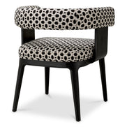 Scaun dining Dubois, furnir de stejar negru, Sunbeam negru