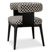 Scaun dining Dubois, furnir de stejar negru, Sunbeam negru