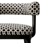Scaun dining Dubois, furnir de stejar negru, Sunbeam negru