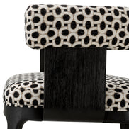 Scaun dining Dubois, furnir de stejar negru, Sunbeam negru