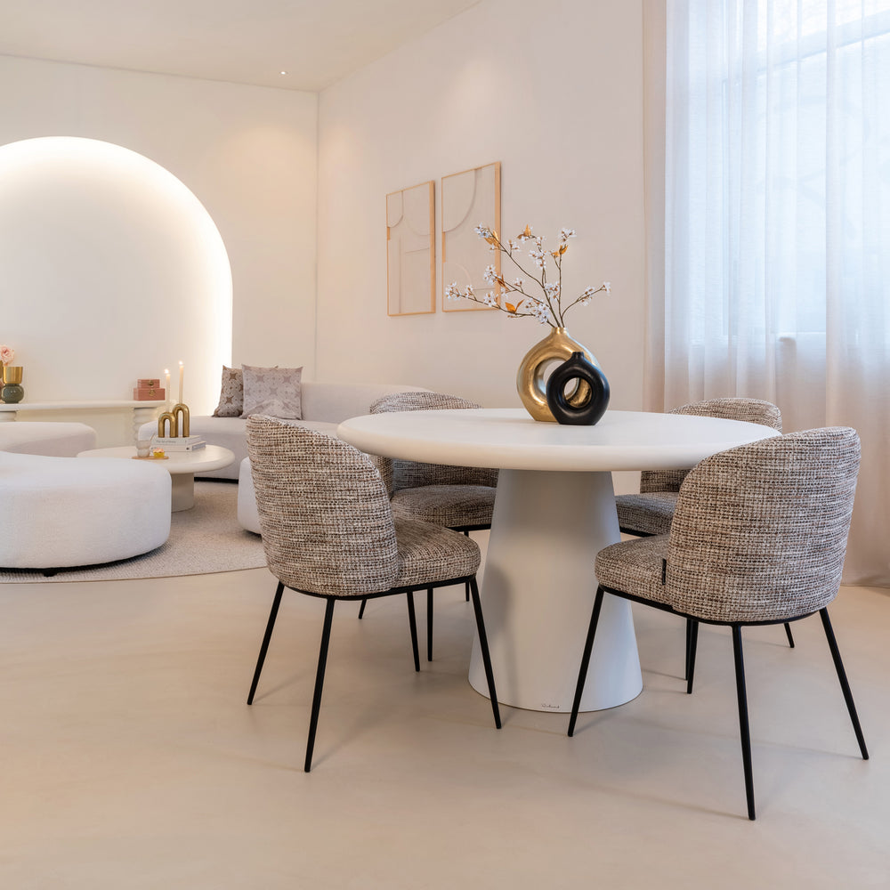 Scaun dining Elvi, chunky moca, ignifug (set de 2) – ambient