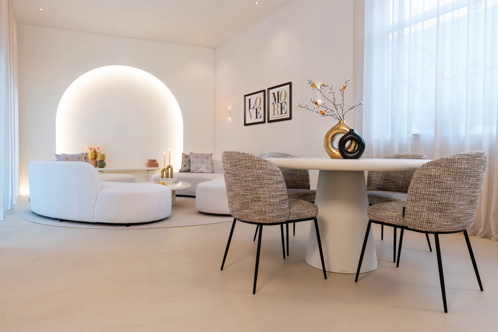 Scaun dining Elvi, chunky moca, ignifug (set de 2) – ambient