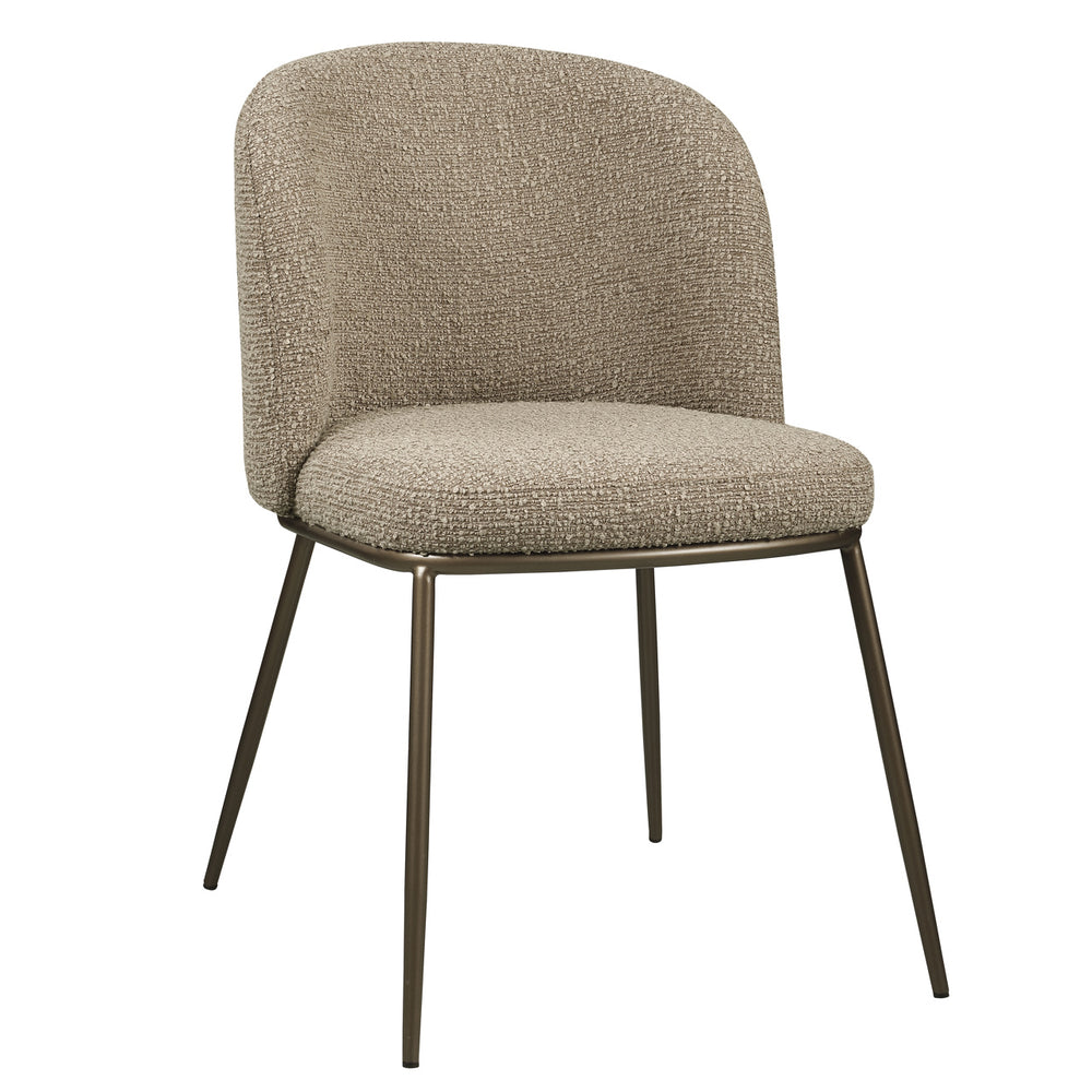 Scaun dining Elvi, chunky moca, ignifug (set de 2)