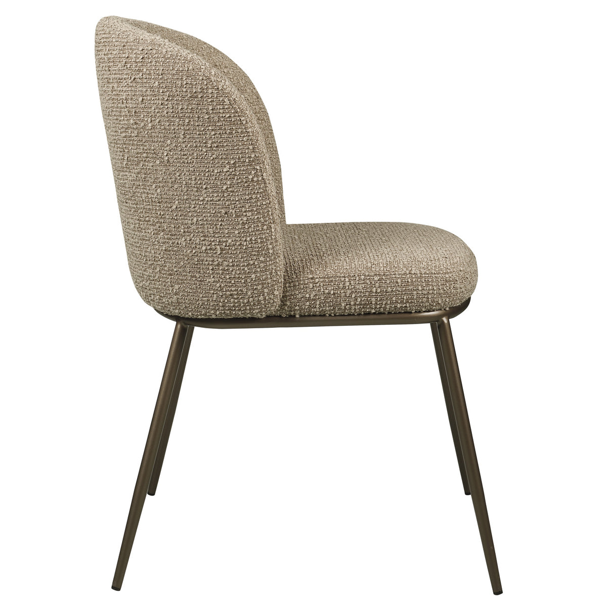 Scaun dining Elvi, chunky moca, ignifug (set de 2)