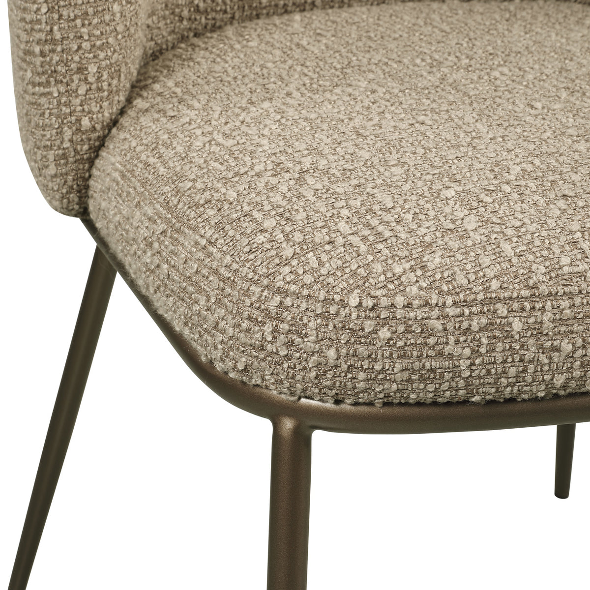 Scaun dining Elvi, chunky moca, ignifug (set de 2)