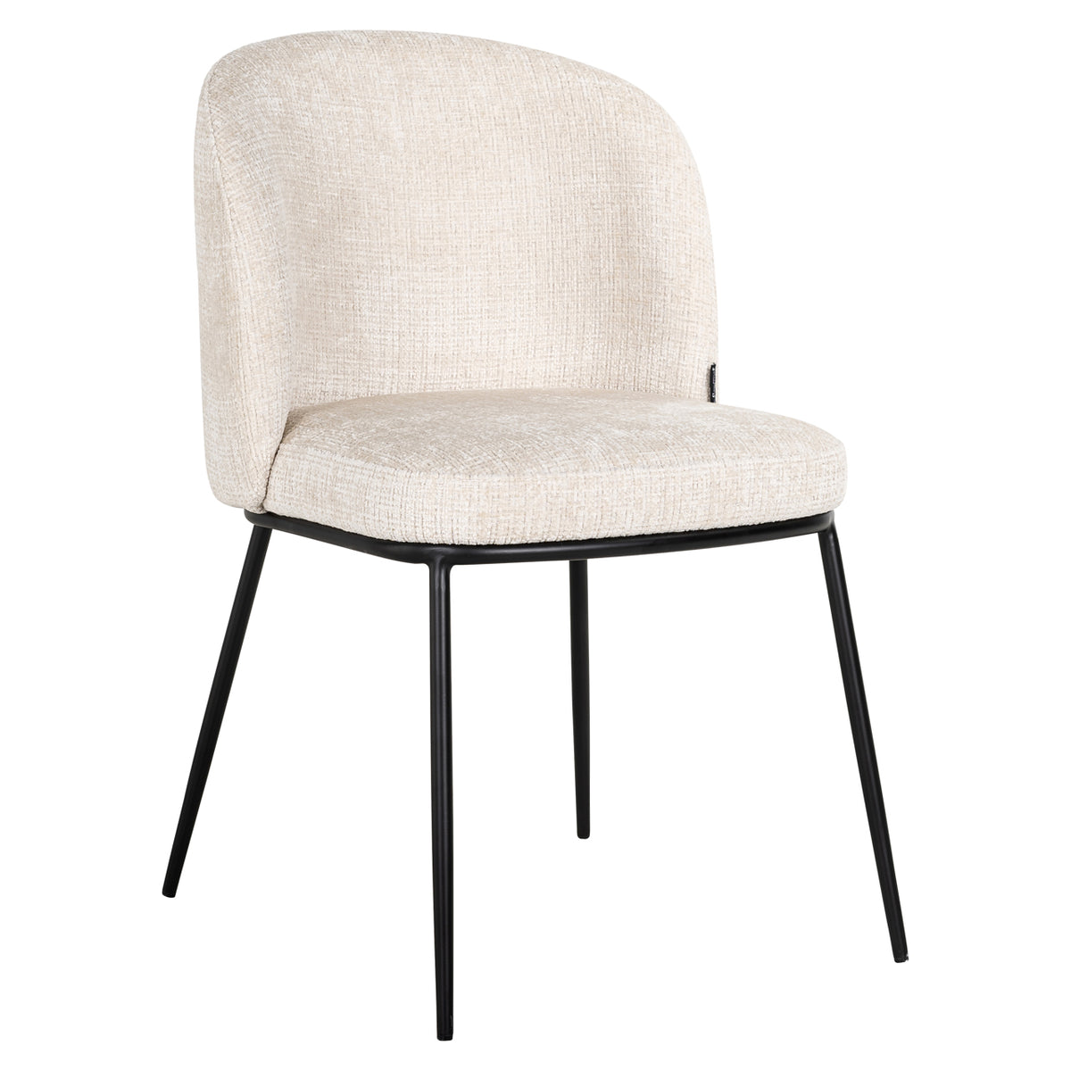 Scaun dining Elvi, niagara bej, ignifug (set de 2)