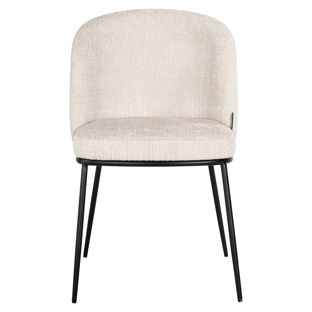 Scaun dining Elvi, niagara bej, ignifug (set de 2)