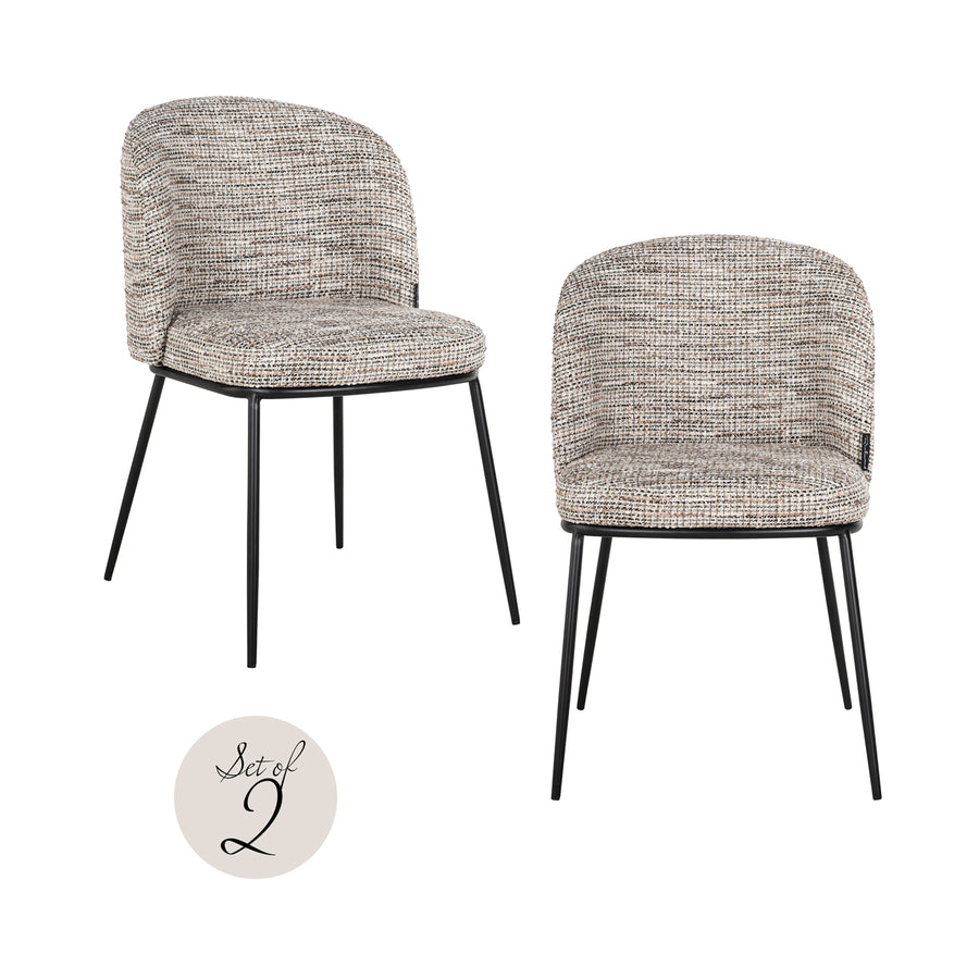 Scaun dining Elvi, trendy nature, ignifug (set de 2)