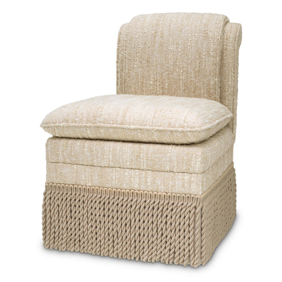 Scaun dining Fairburn, bouclé Sonata crem