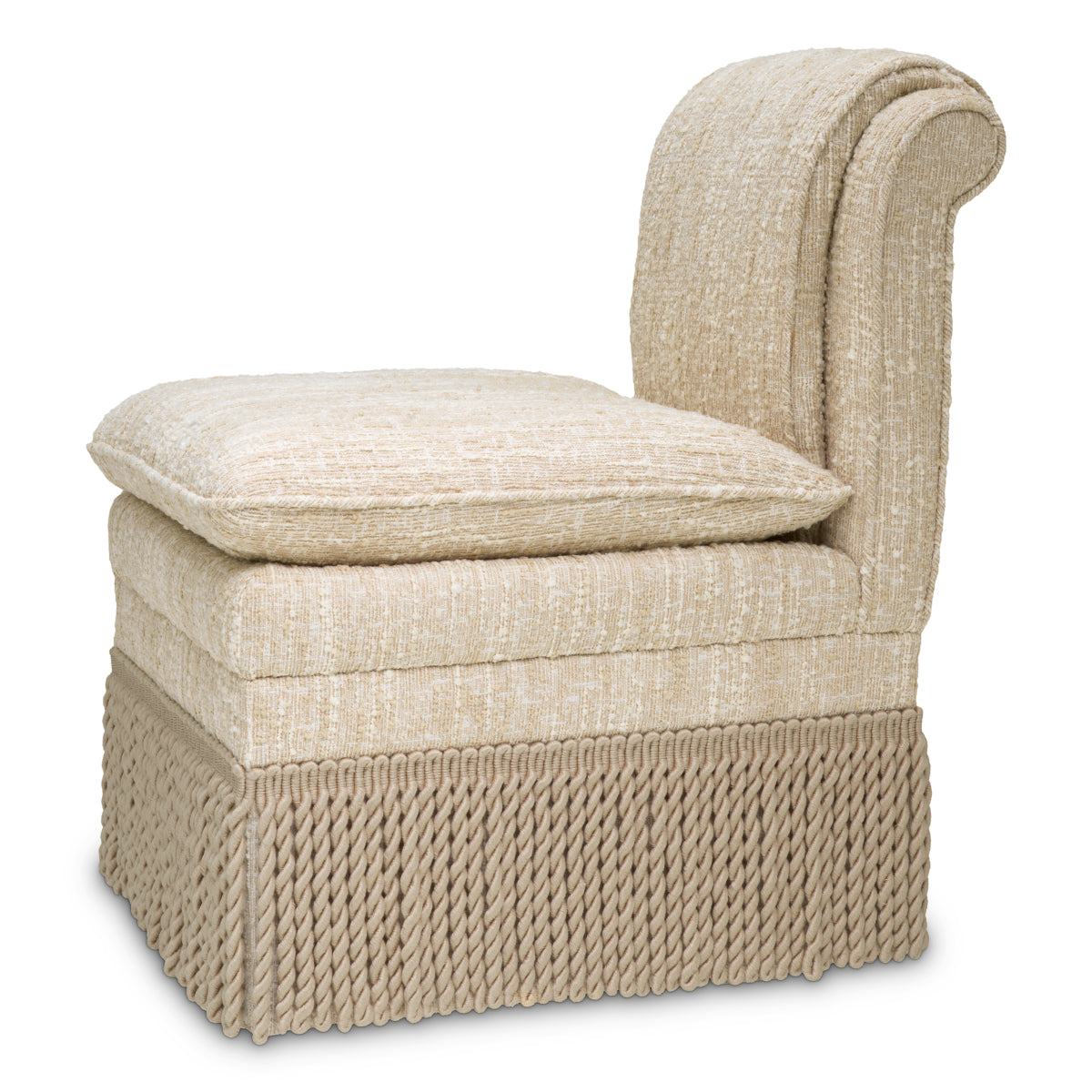 Scaun dining Fairburn, bouclé Sonata crem