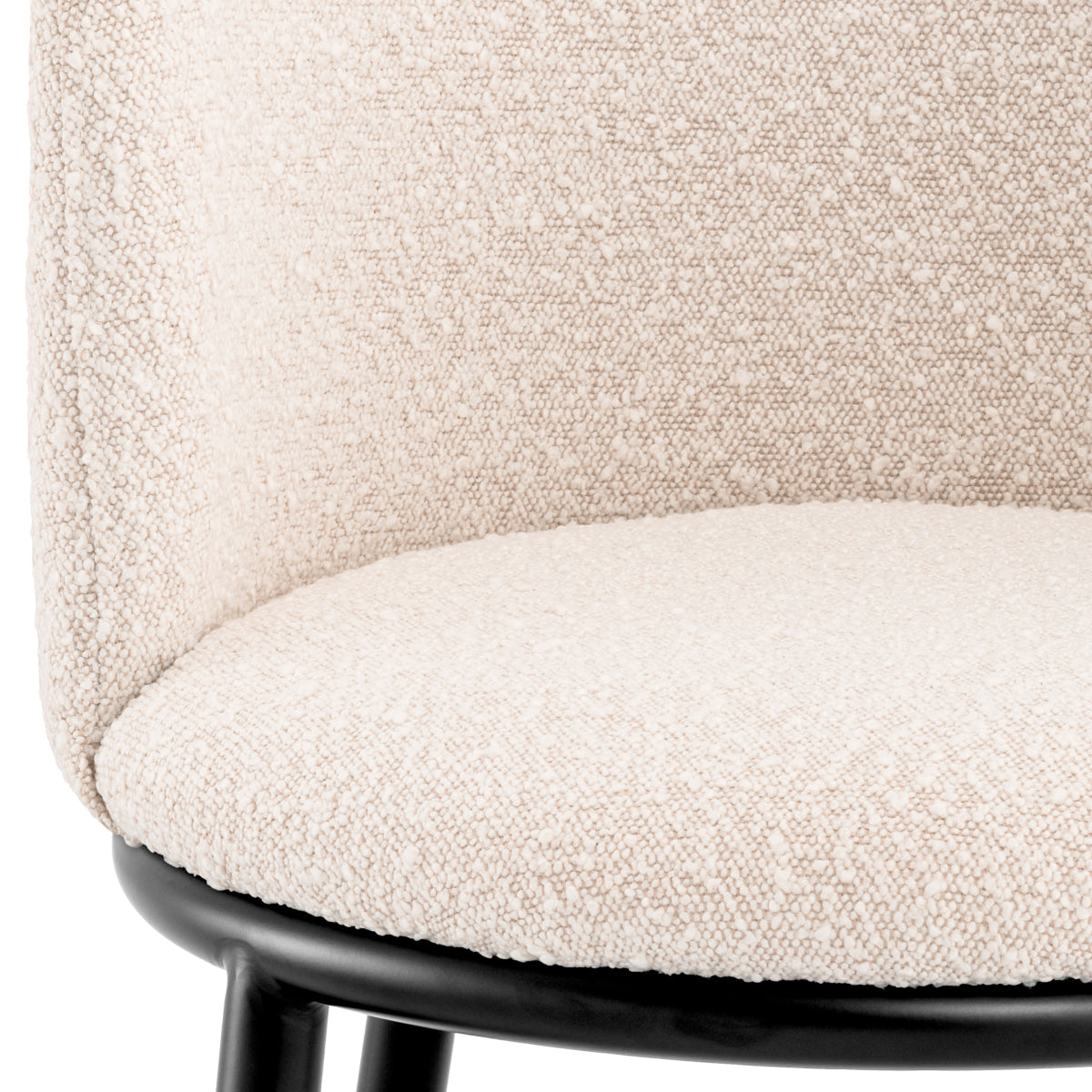 Scaun dining Filmore, bouclé crem, set de 2