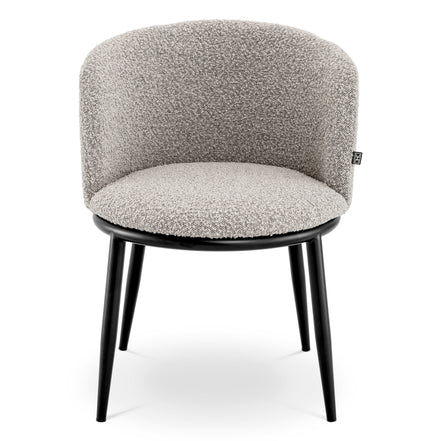 Scaun dining Filmore, bouclé gri, set de 2
