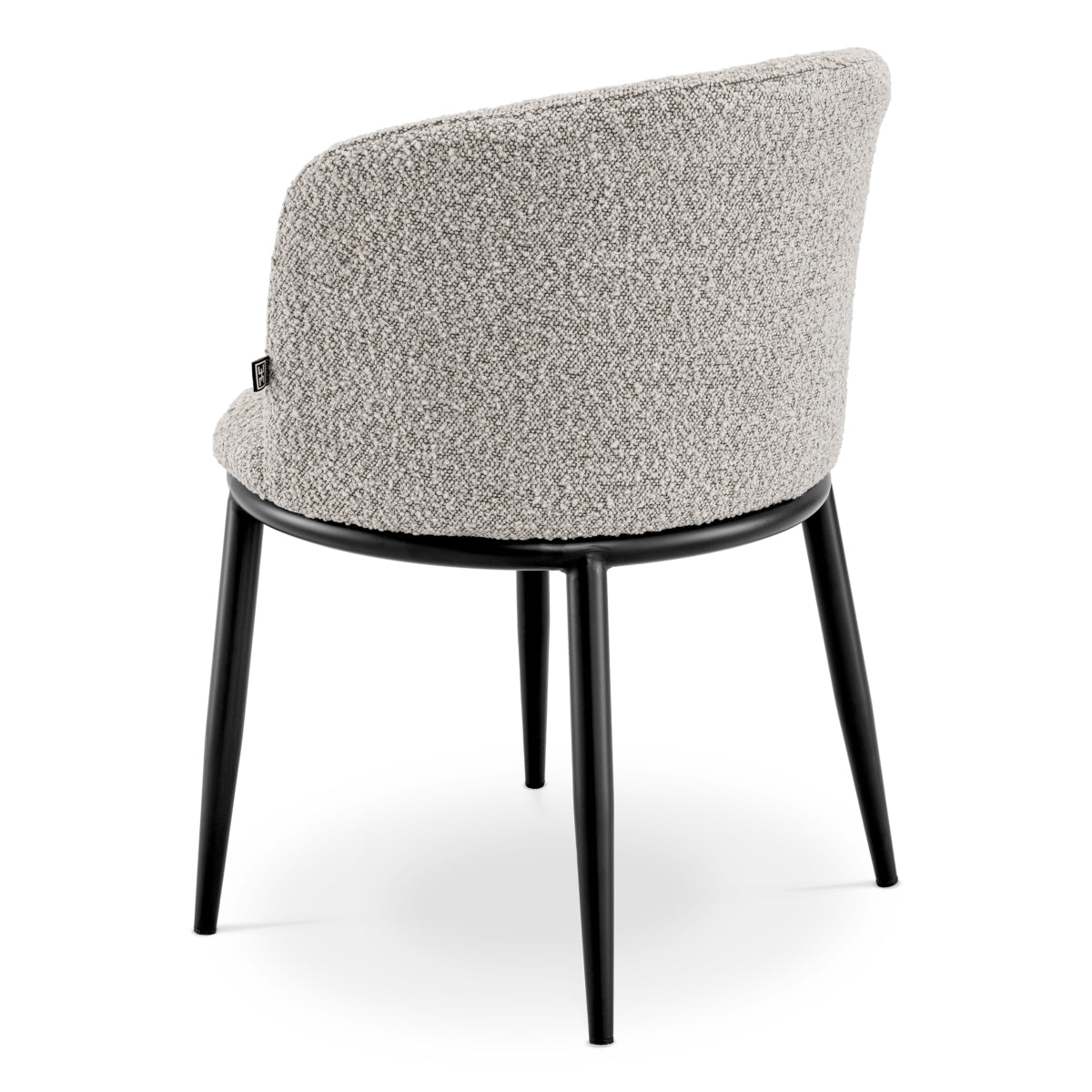 Scaun dining Filmore, bouclé gri, set de 2