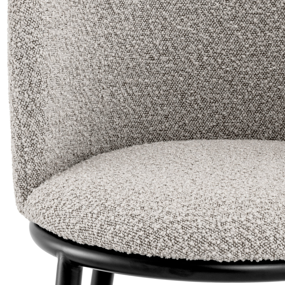 Scaun dining Filmore, bouclé gri, set de 2