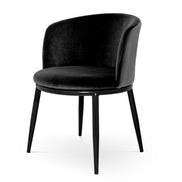 Scaun dining Filmore, Cameron negru, set de 2