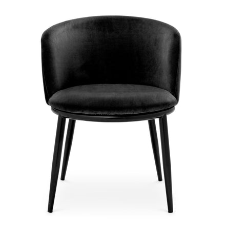 Scaun dining Filmore, Cameron negru, set de 2