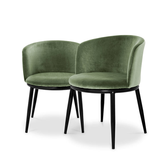 Scaun dining Filmore, Cameron verde deschis, set de 2