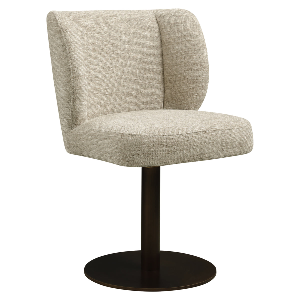 Scaun dining Fiona, softweave natural, rotativ