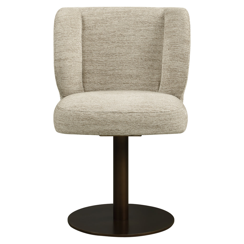 Scaun dining Fiona, softweave natural, rotativ