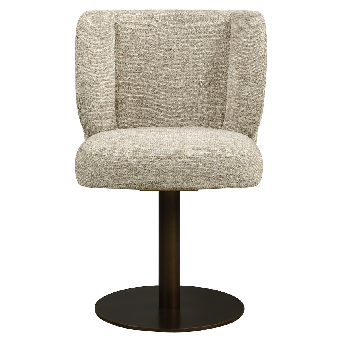 Scaun dining Fiona, softweave natural, rotativ