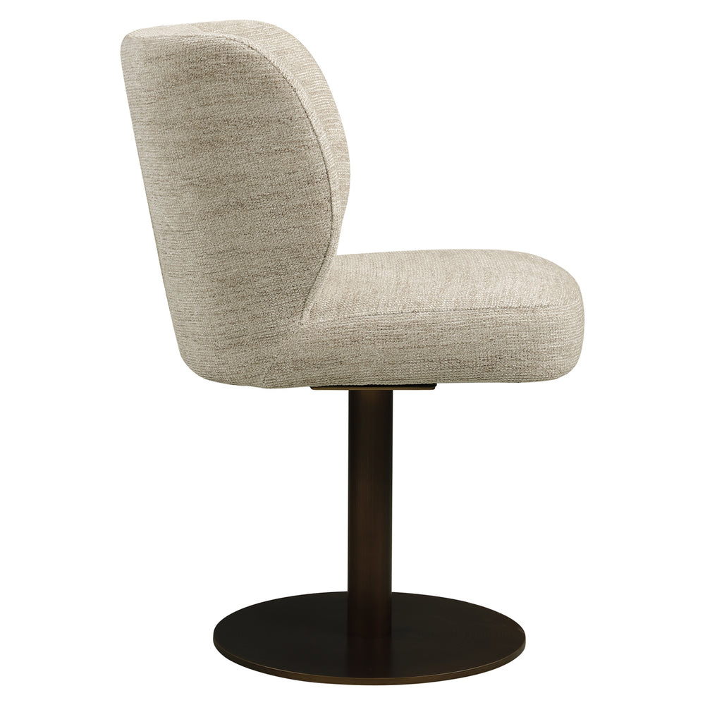 Scaun dining Fiona, softweave natural, rotativ