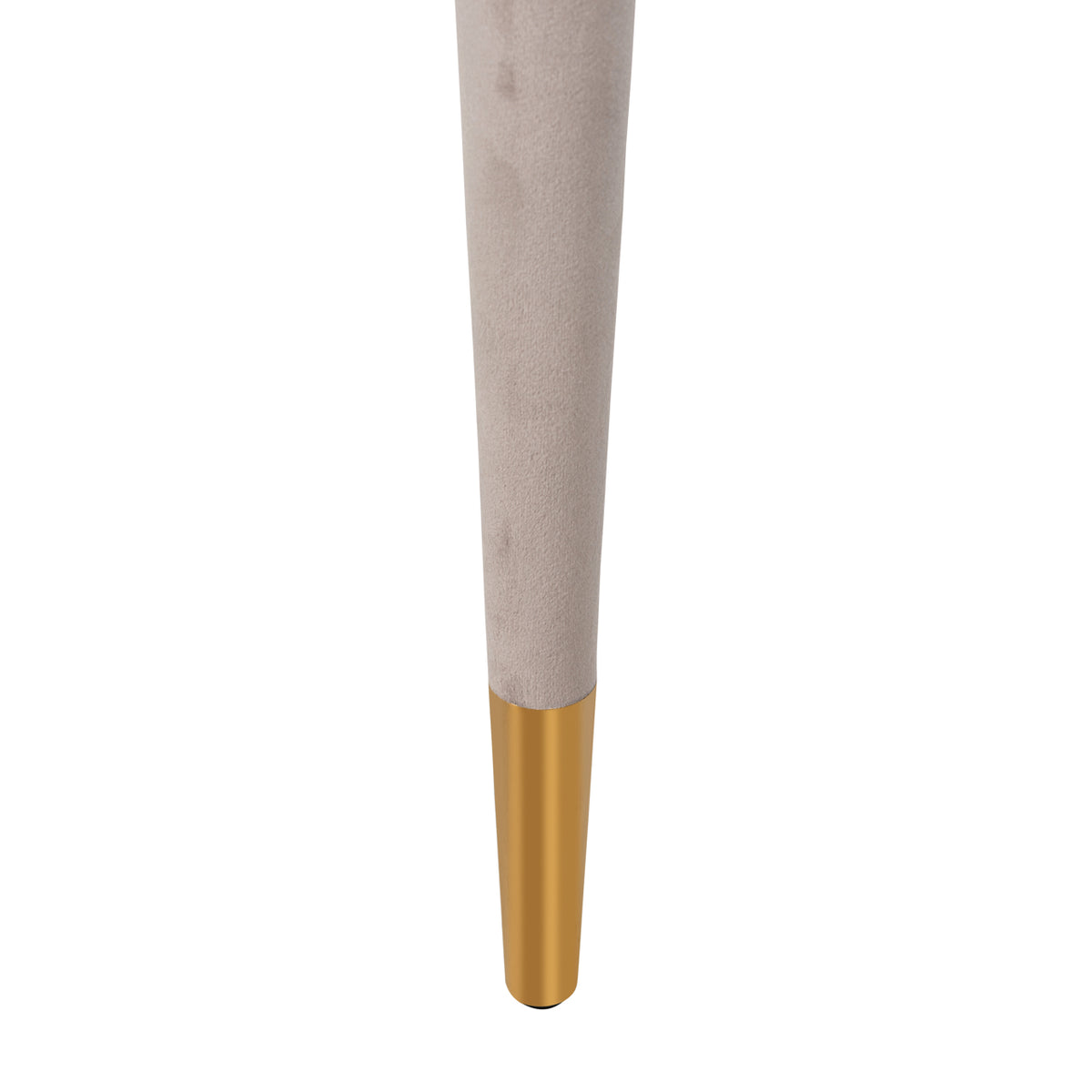 Scaun dining Gia, catifea kaki, ignifug