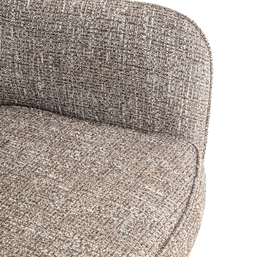 Scaun dining Ginerva, tweed earth, rotativ