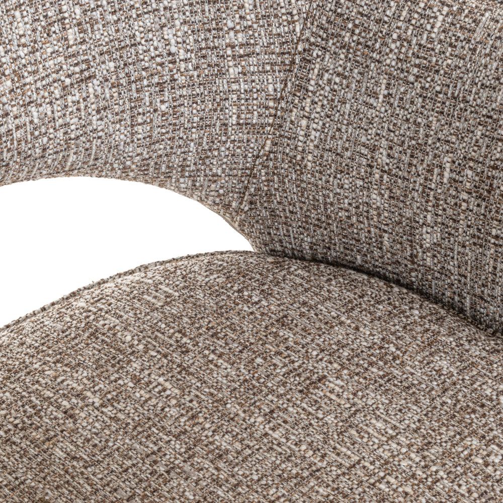 Scaun dining Ginerva, tweed earth, rotativ