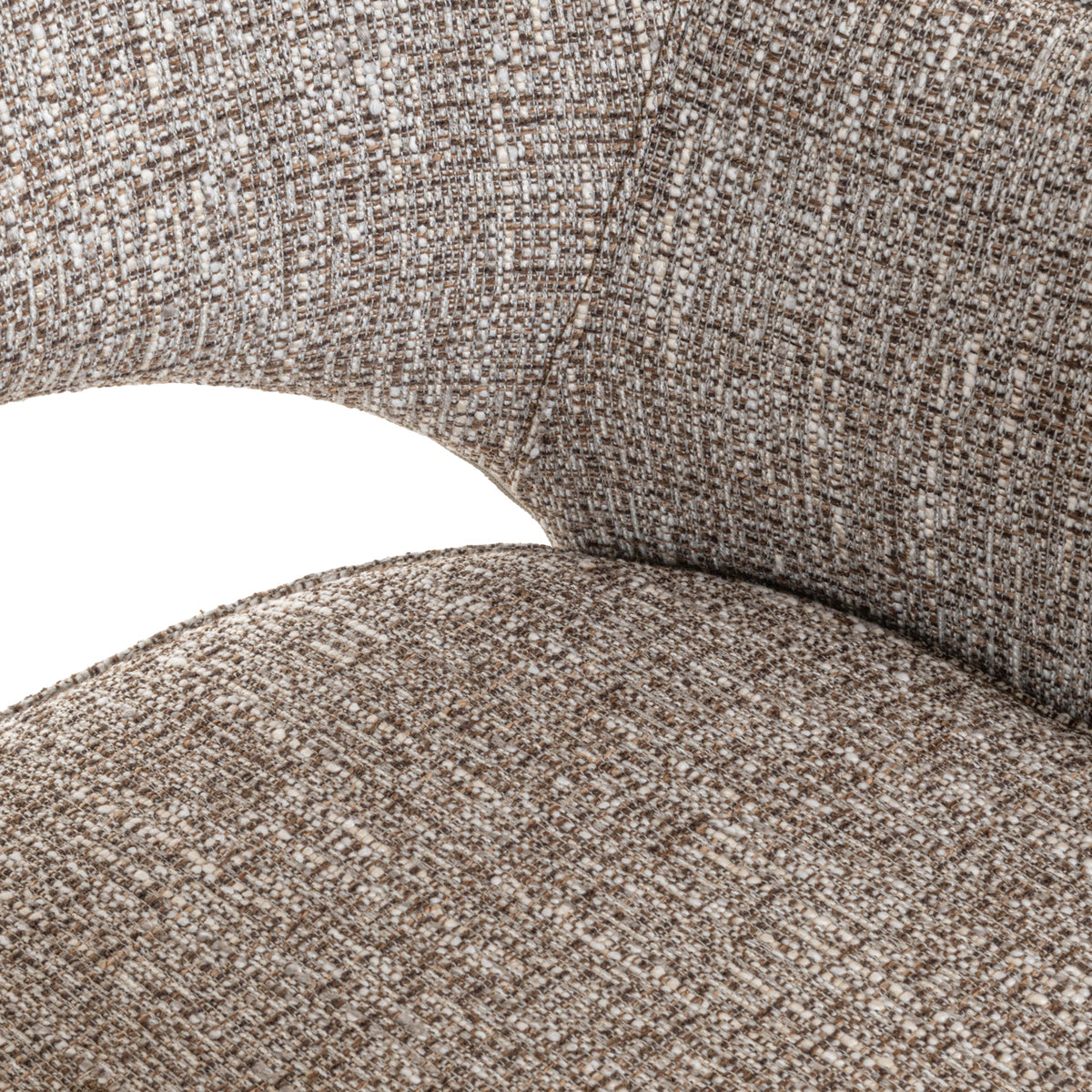 Scaun dining Ginerva, tweed earth, rotativ
