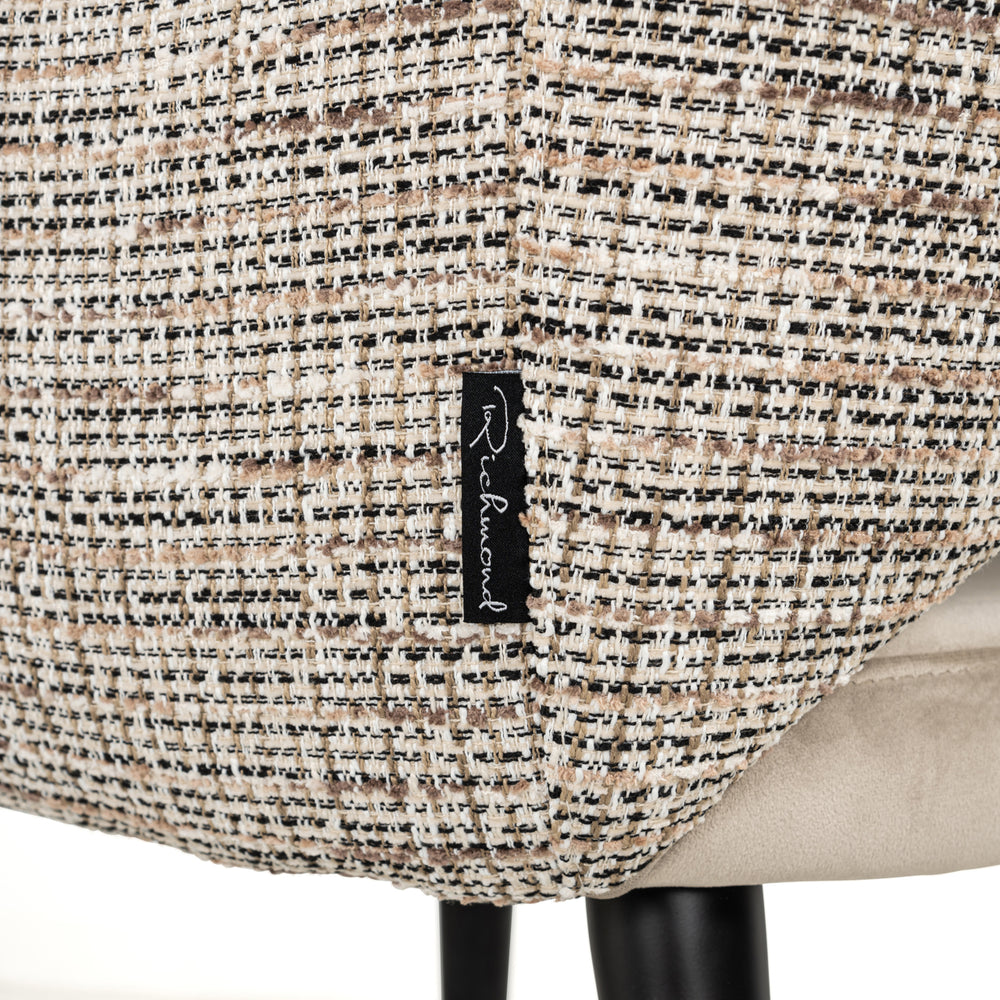 Scaun dining Giovanna, trendy nature / catifea kaki, ignifug
