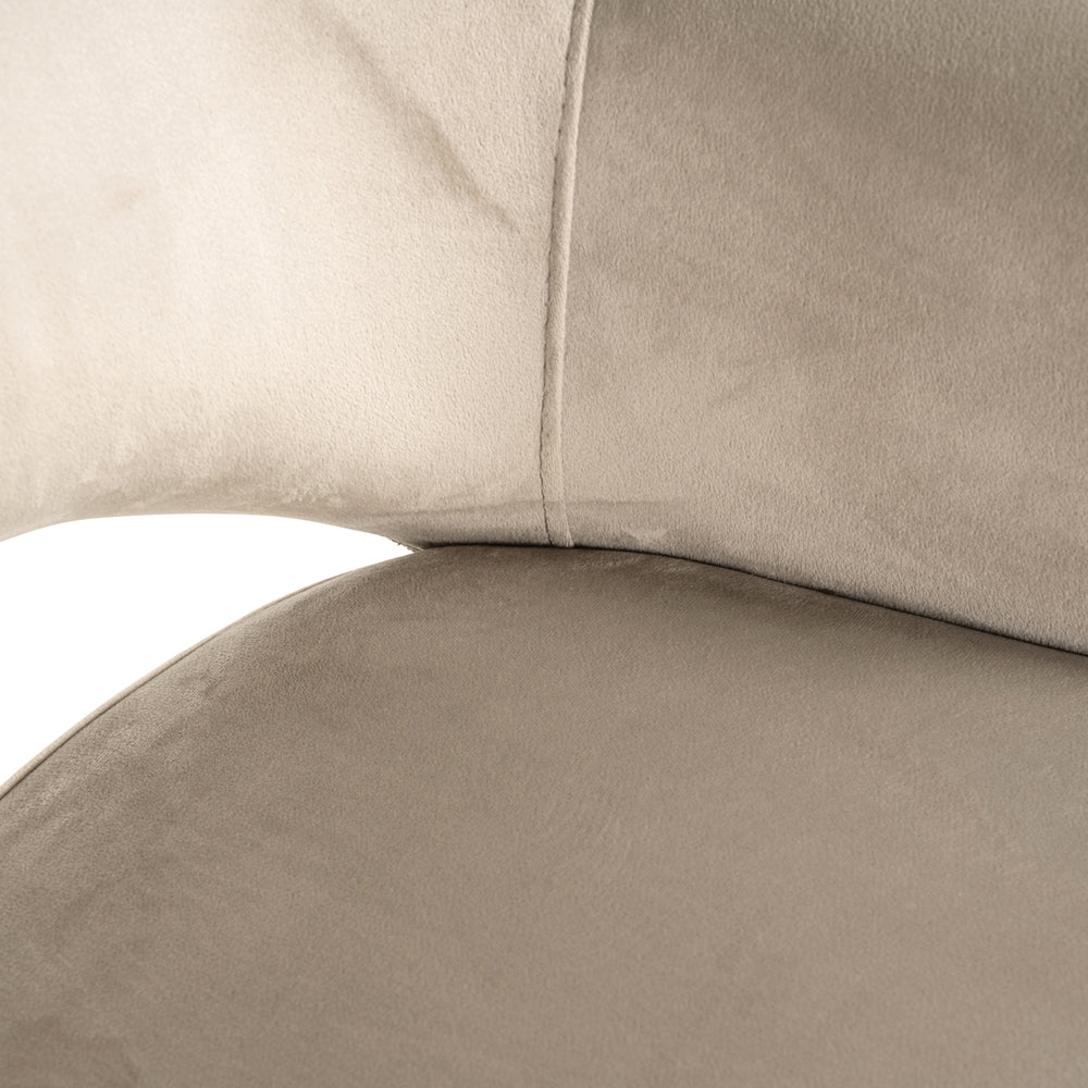 Scaun dining Giovanna, trendy nature / catifea kaki, ignifug