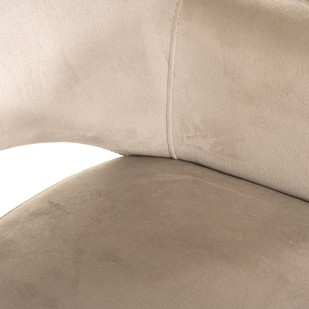 Scaun dining Giovanna, trendy rose / catifea kaki