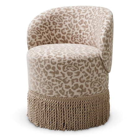 Scaun dining Greer, Harley leopard bej