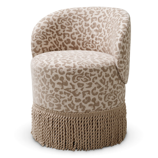 Scaun dining Greer, Harley leopard bej