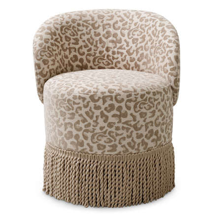 Scaun dining Greer, Harley leopard bej