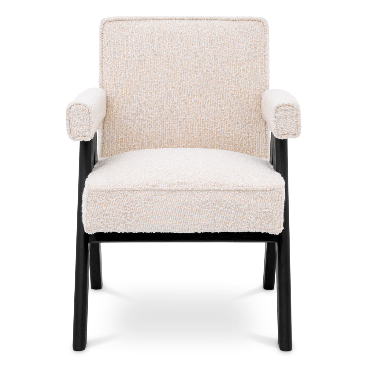 Scaun dining Greta, bouclé crem