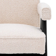 Scaun dining Greta, bouclé crem