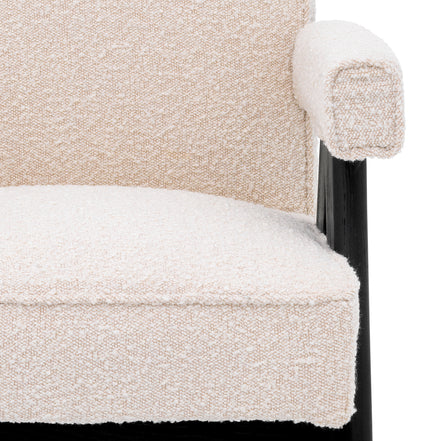 Scaun dining Greta, bouclé crem
