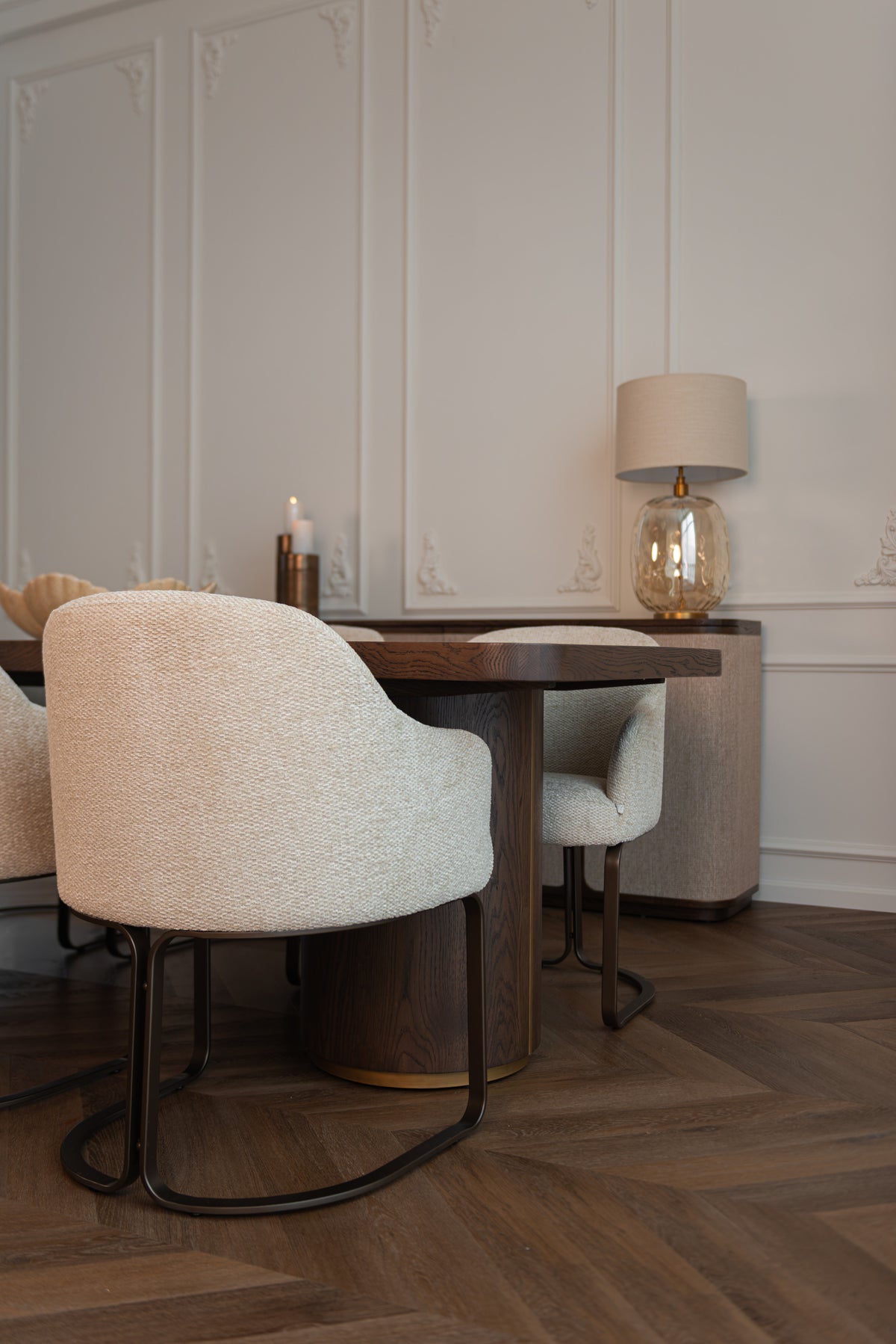 Scaun dining Hadley, boldweave natural, ignifug – ambient