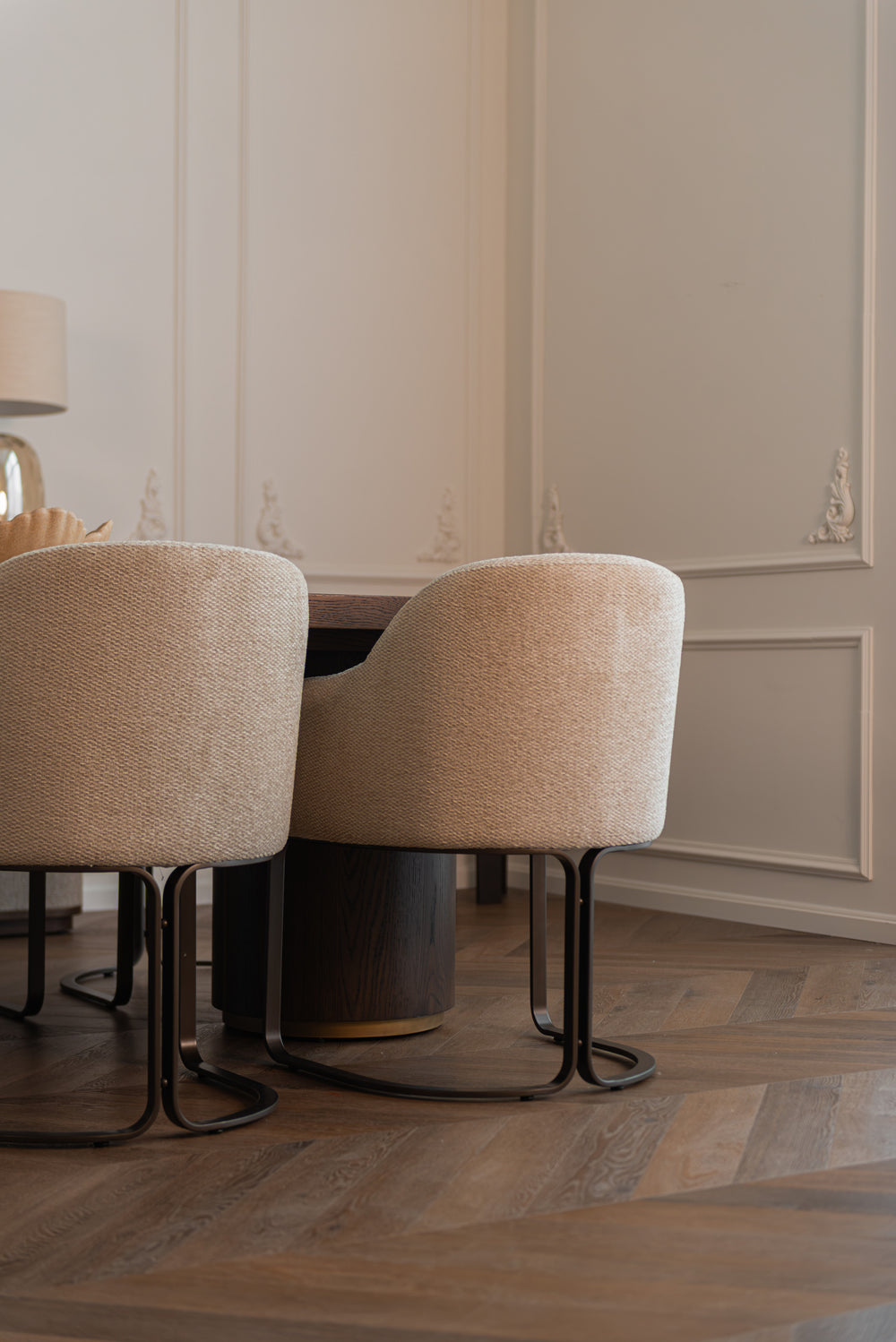 Scaun dining Hadley, boldweave natural, ignifug – ambient