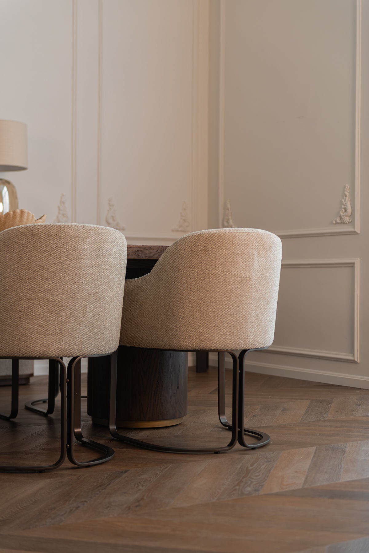Scaun dining Hadley, boldweave natural, ignifug – ambient
