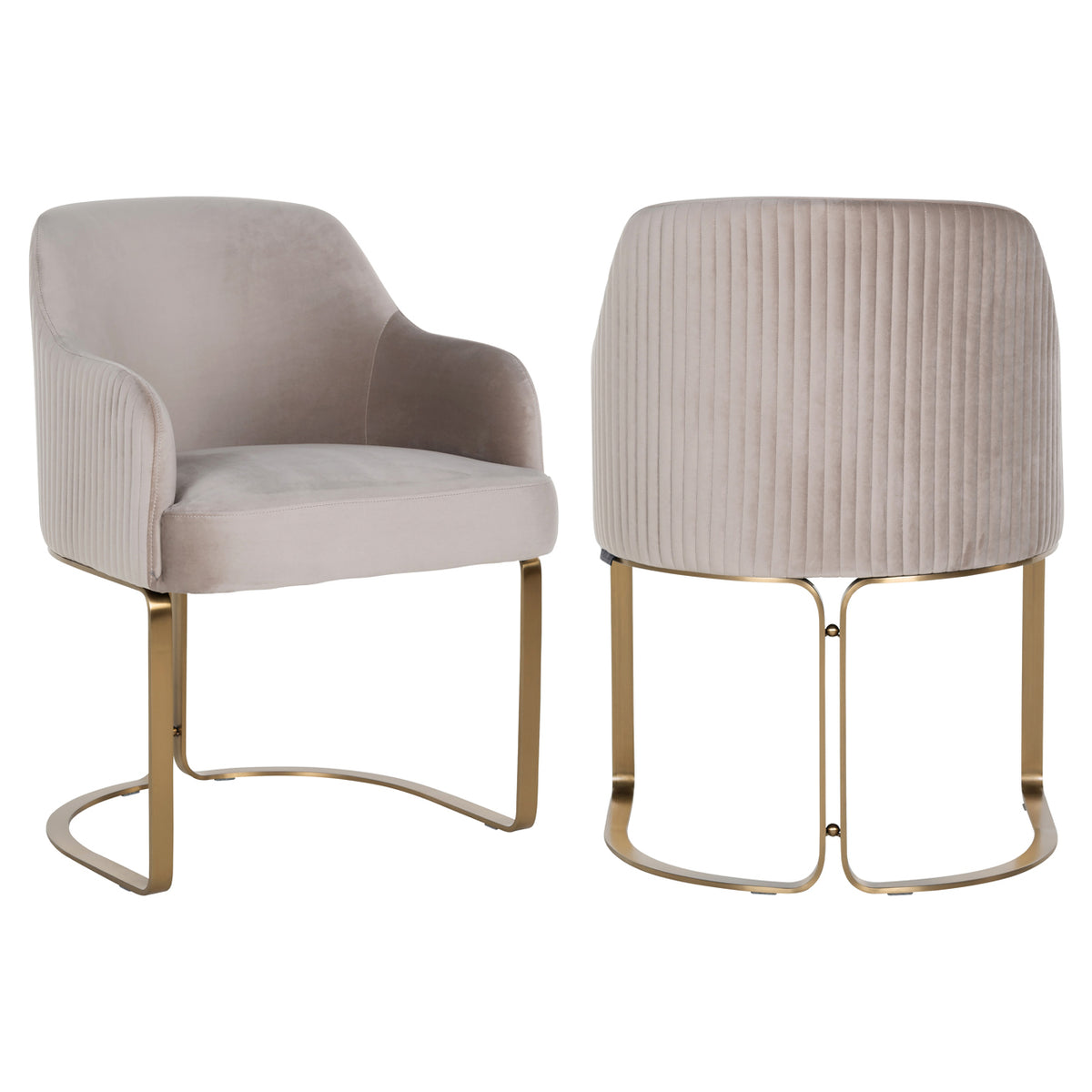 Scaun dining Hadley, catifea kaki, ignifug
