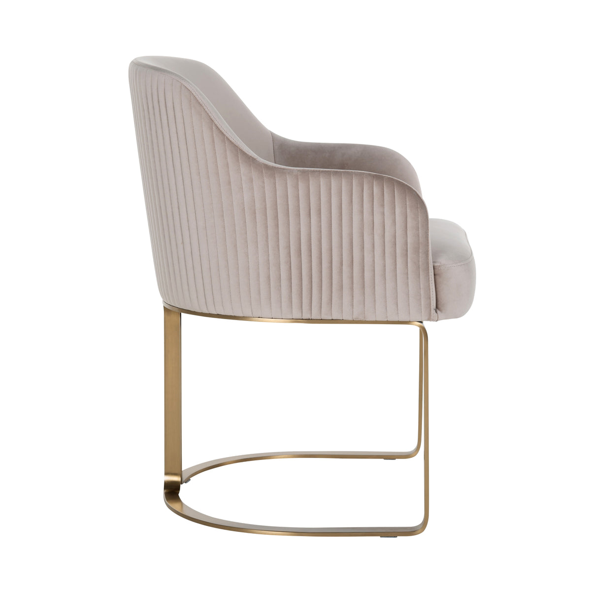 Scaun dining Hadley, catifea kaki, ignifug