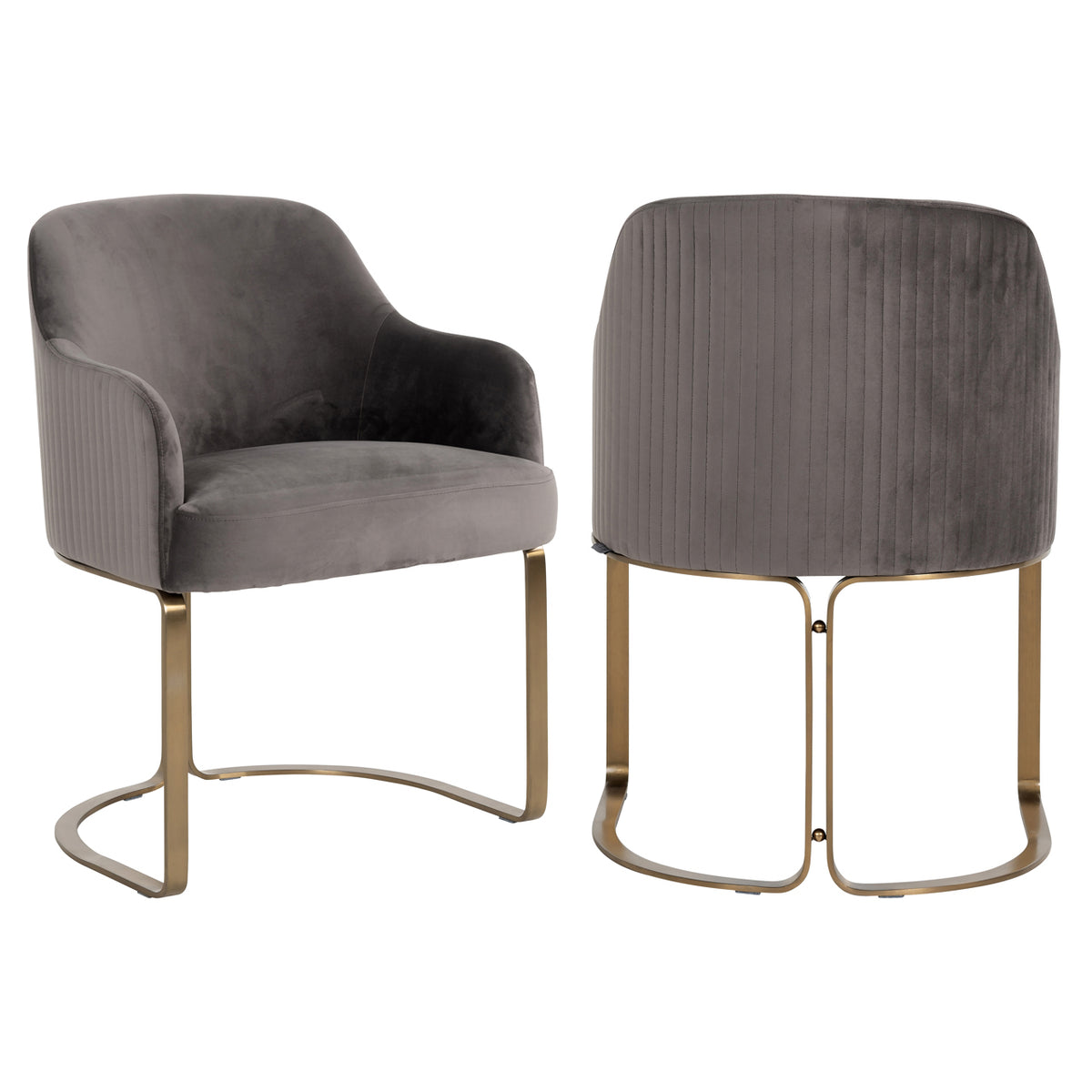 Scaun dining Hadley, catifea stone