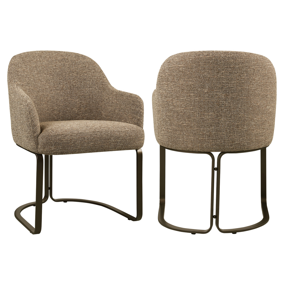 Scaun dining Hadley, tweed maro, ignifug