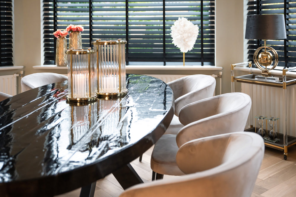 Scaun dining Indigo, catifea kaki – ambient