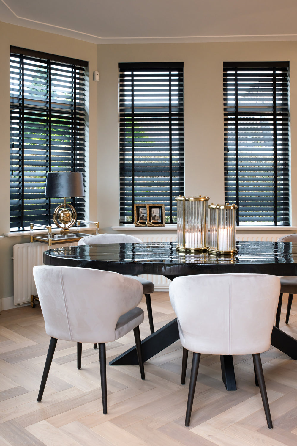 Scaun dining Indigo, catifea kaki – ambient