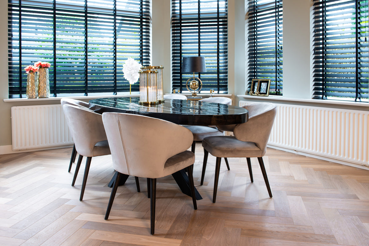 Scaun dining Indigo, catifea kaki – ambient