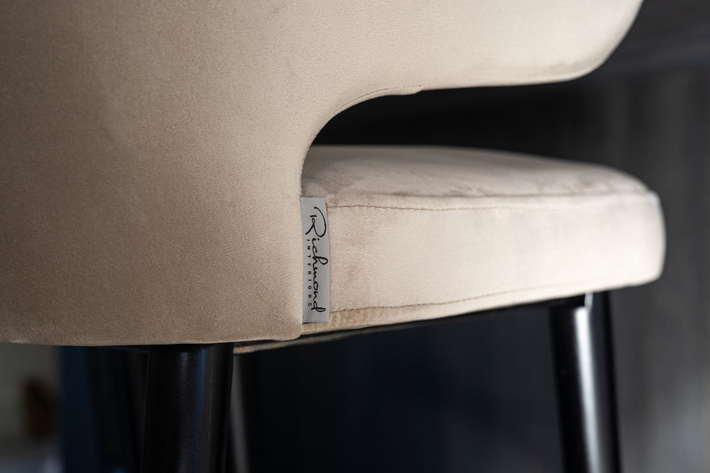 Scaun dining Indigo, catifea kaki – ambient